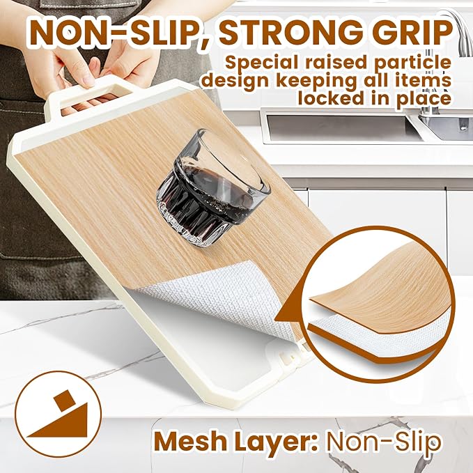 Drawer Shelf Liner for Kitchen Cabinets Non-Adhesive, Non Slip Shelf Paper - Image 3