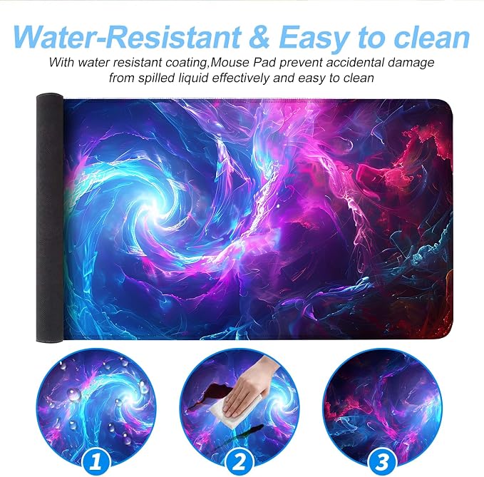 Galaxy Swirl Mouse Pad XXL – Large Extended Desk Mat - Image 5