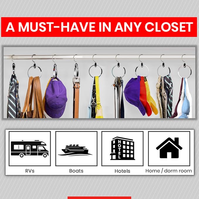 Multipurpose Closet Hangers- Tie and Belt Hanger - Image 10