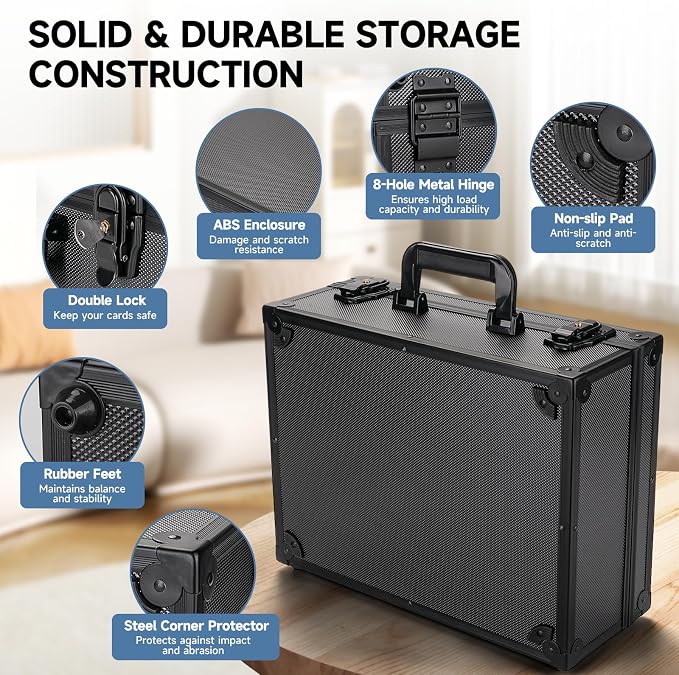 Trading Card Storage Box for 3" X 4" 35pt Toploaders 600+, Sturdy Secure Large - Image 4