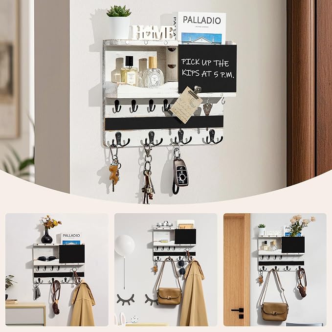 Key Holder for Wall Mount, Farmhouse Mail and Key Holder for Wall Hanger - Image 8
