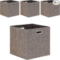 Cube Storage Bins 13×13 Linen Foldable Box by Fboxac