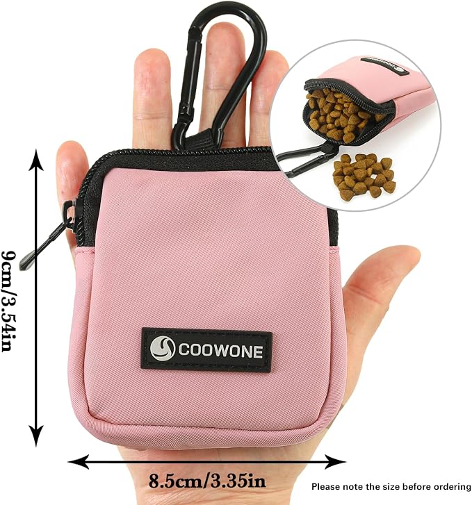 COOWONE Dog Treat Pouch 2 Pack, Waterproof, Zipper Closure, Hands Free - Image 6