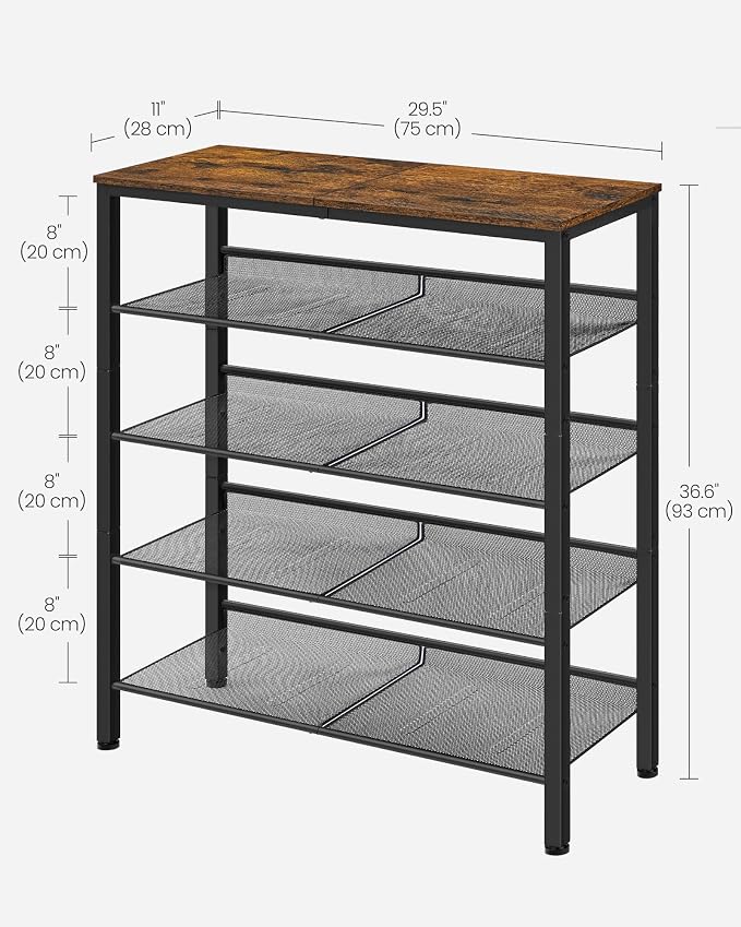 VASAGLE Shoe Rack for Entryway, 5-Tier Shoe Rack Organizer - Image 3