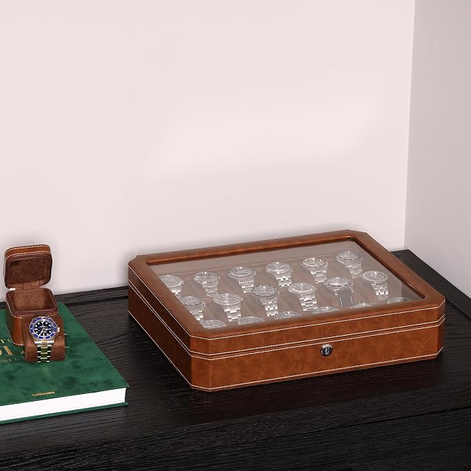 ROTHWELL 18-Slot Watch Case – Luxury Watch Box - Image 5