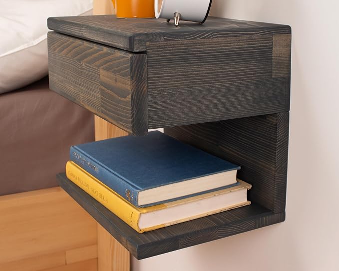 Floating Nightstand Side Accent or End Table - Image 3