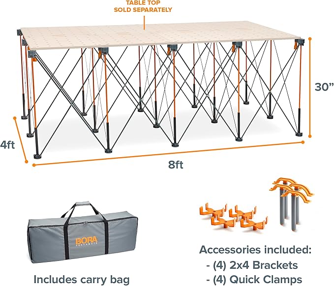 BORA Centipede 30in Folding Work Table Set - Image 2