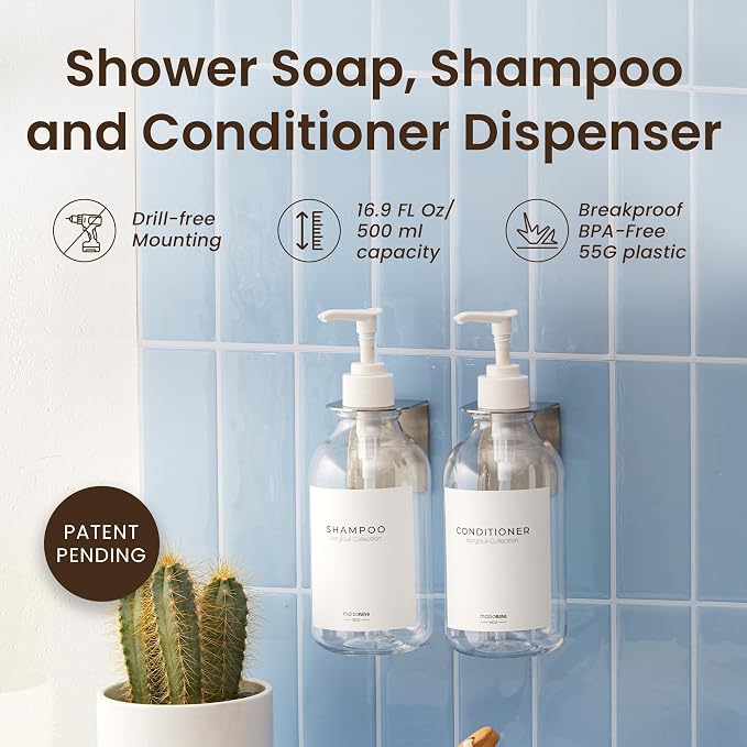 MaisoNovo Shampoo and Conditioner Dispenser - Image 2