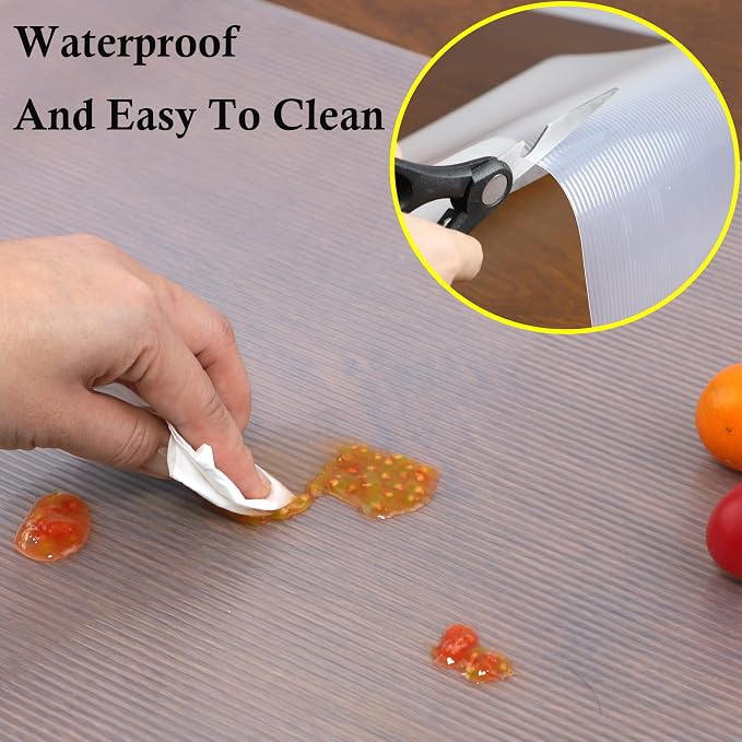 Shelf Liners for Kitchen Cabinets Non Adhesive 24 Inch Wide X 20 Ft Clear Non - Image 4