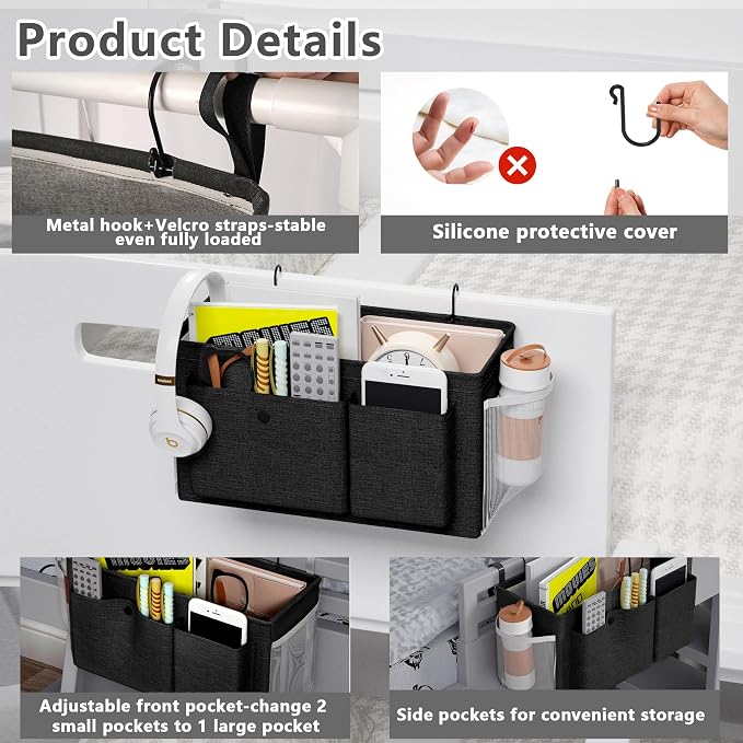 Bedside Caddy Bedside Organizer - Image 4