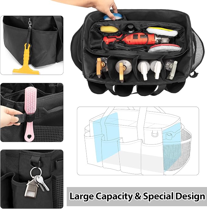Detailing Bag with Polisher Carry Bag, Large Detail Car Care Box - Image 3