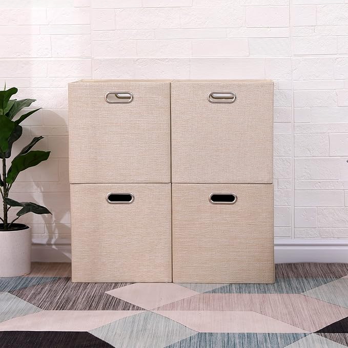 Cube Storage Bins 11×11 Linen Foldable Box - Image 6