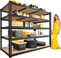 48" W Garage Shelving Heavy Duty 3200LBS Garage Storage Shelving, 5 Tier by Unknown
