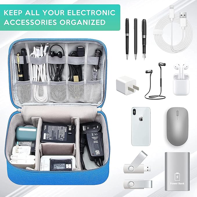 Electronics Organizer Travel Cable Organizer Bag Waterproof Portable Digital - Image 3