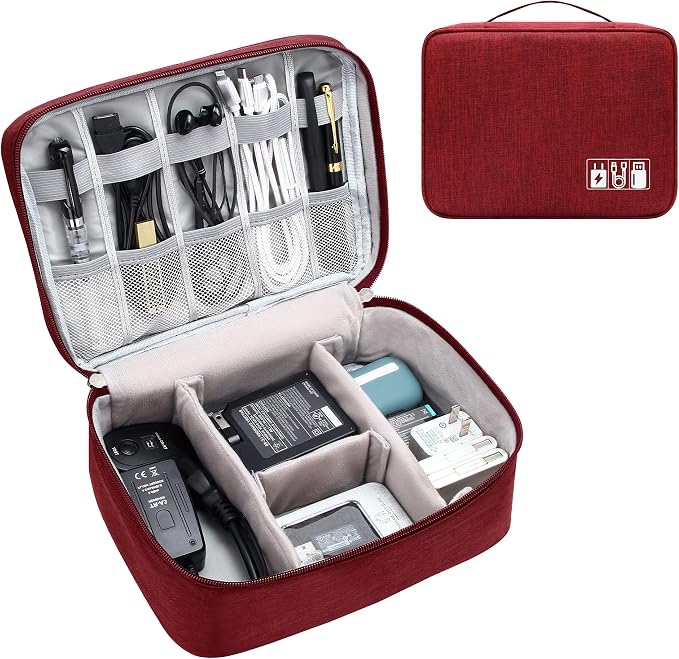 Electronics Organizer Travel Cable Organizer Bag Waterproof Portable Digital by YOUBDM