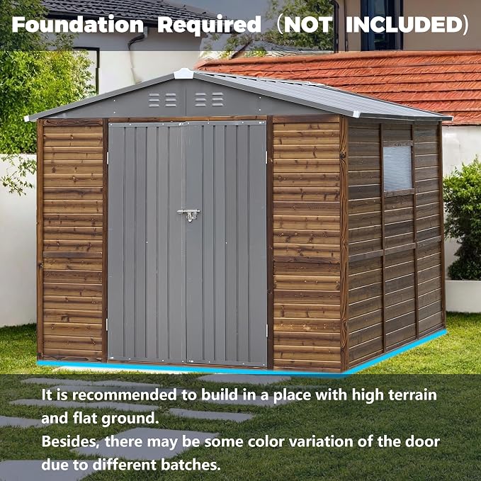 8x8 FT Outdoor Storage Shed - Image 9