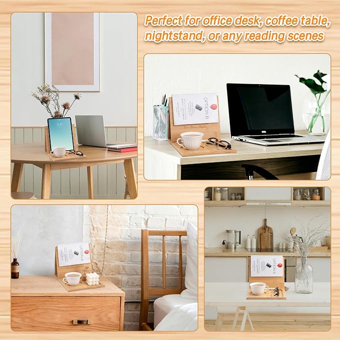 Wooden Book Holder Stand for Page Rest Nook Reading Valet - Image 5