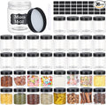 36PCS16OZ Plastic Jars with Screw On Lids, Labels Refillable Empty Round Slime by OUSHINAN