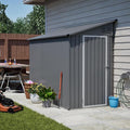 Outdoor Metal Storage Shed 4 x 8 ft, Garden Shed Lean to shed by LZBEITEM