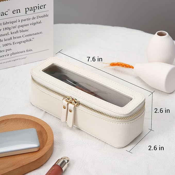 Aveniee Clear Makeup Brush Bag, Slim Cosmetic Brush Holder, Small Toiletry Bag - Image 4