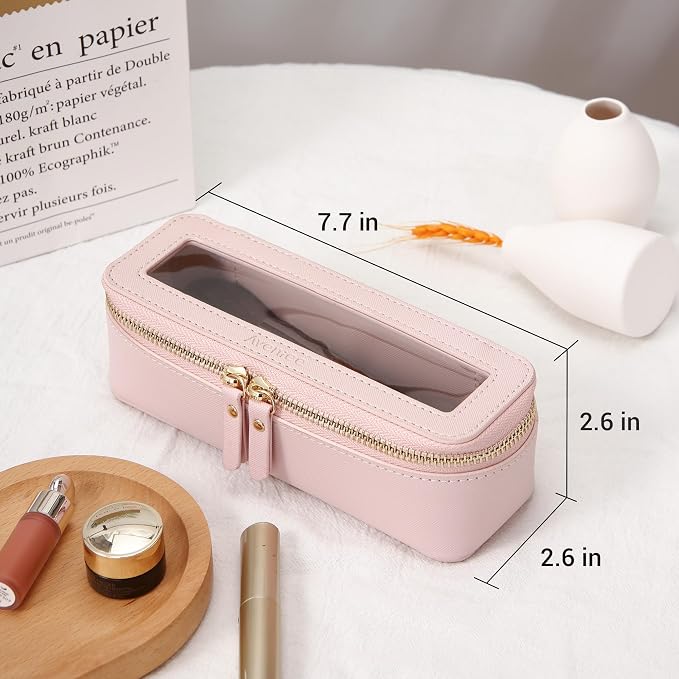 Aveniee Clear Makeup Brush Bag, Slim Cosmetic Brush Holder, small Toiletry Bag - Image 3