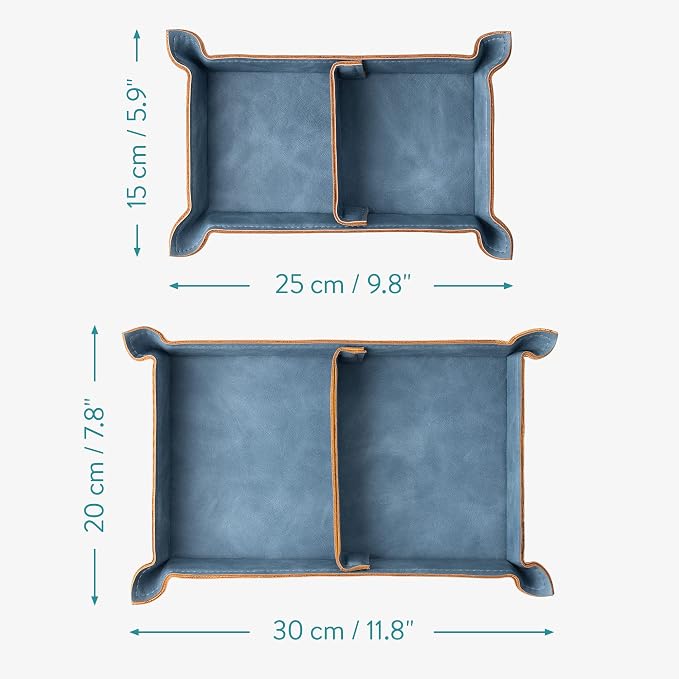 Navaris Faux Leather Tray Set - Image 6