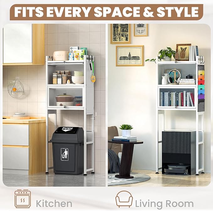 ZZL Over The Toilet Storage Cabinet, Bathroom Toilet Organizer, Waterproof - Image 6