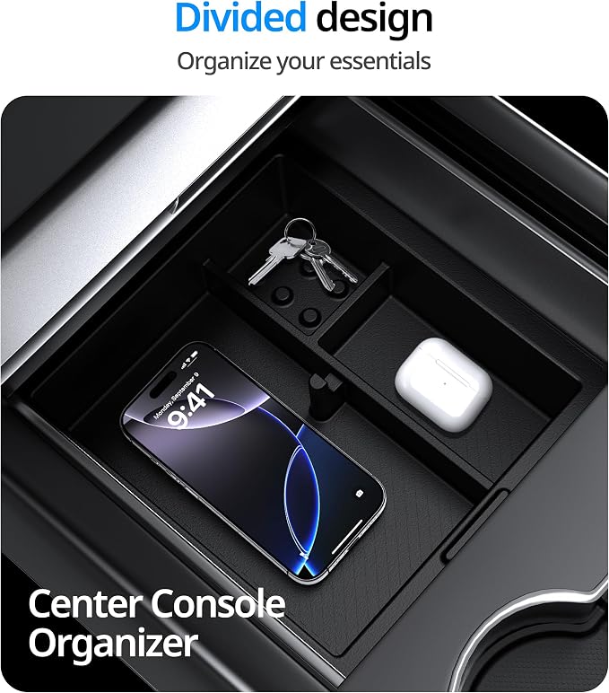 UBeesize Tesla Model Y Juniper Accessories, Center Console Organizer Tray - Image 4