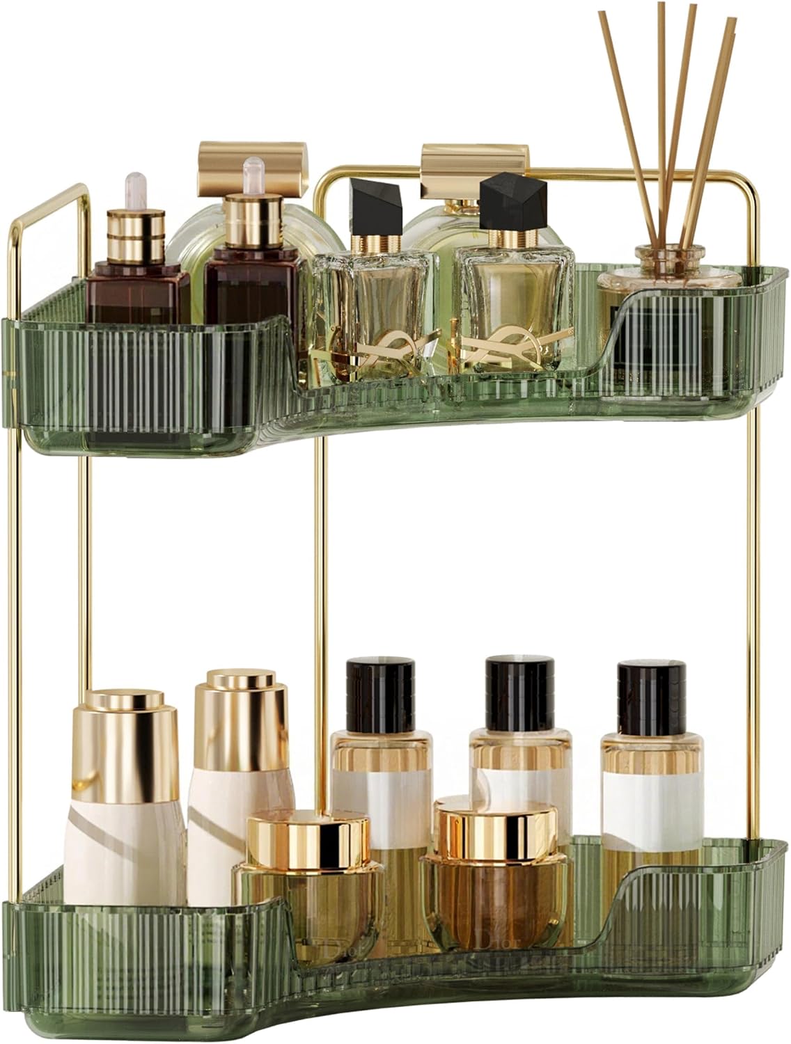 YCIA&DONE Corner Bathroom Counter Organizer, Makeup Organizer for