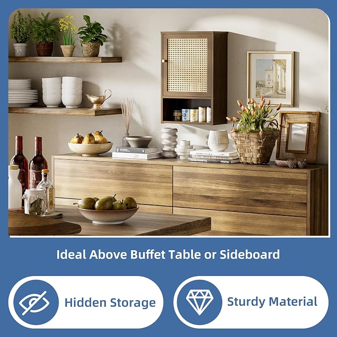 HITNET Bamboo Medicine Cabinet, Wall Mounted Bathroom Cabinet - Image 5