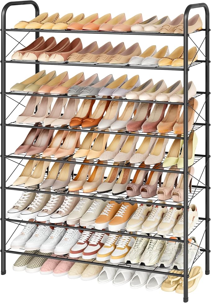 Hoctieon 8 Tier Shoe Rack for Closet, Durable Mesh Style Shoe Rack, Entryway by Hoctieon