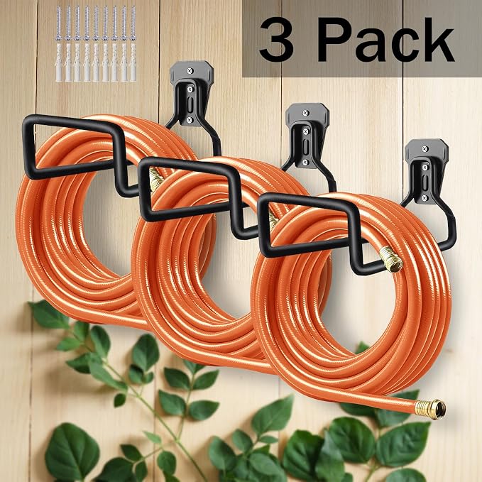 Water Hose Holder, 1 Pack Heavy Duty Wall Mount, Metal Hose Reel, Sturdy Hose - Image 8