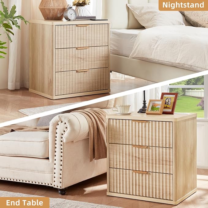 LEYAOYAO Fluted Nightstand - Image 8