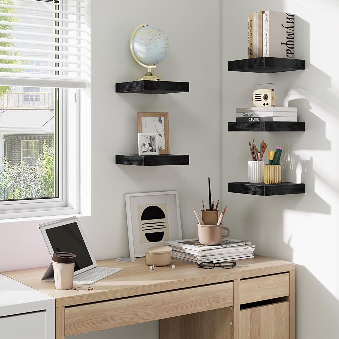 fuqing Floating Shelves for Wall, Wall Mounted Wood Floating Shelf - Image 4