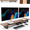 KIVY Dual Monitor Riser with Integrated Metal Shelf by KIVY