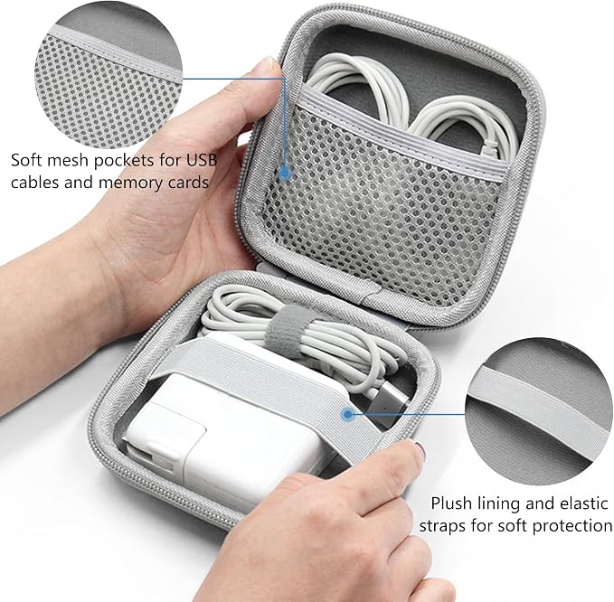 Charger Case for Macbook, Portable Tech Electronic Organizer Bag, Travel - Image 3