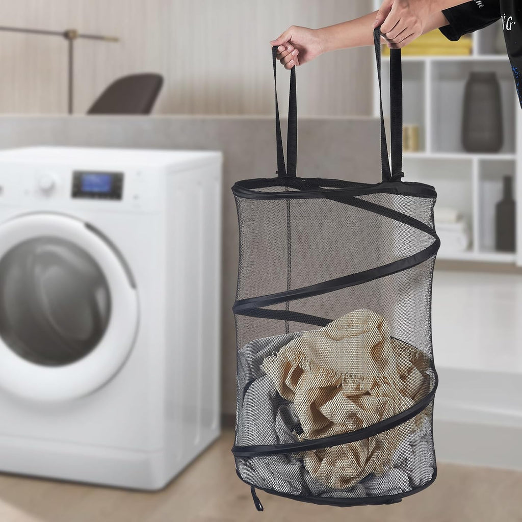 Mesh Popup Laundry Hamper 115L Foldable Laundry Basket Extra Large