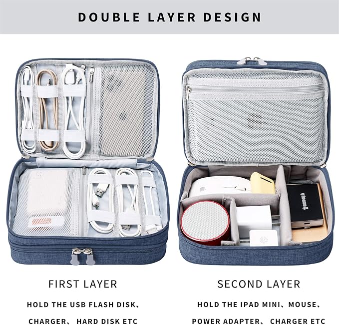 mygreen Electronic Organizer Travel Cable Organizer Bag - Image 4