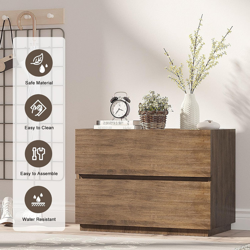 woodtalks Stackable 2 Drawer Dresser, Multi-Purpose Storage Closet