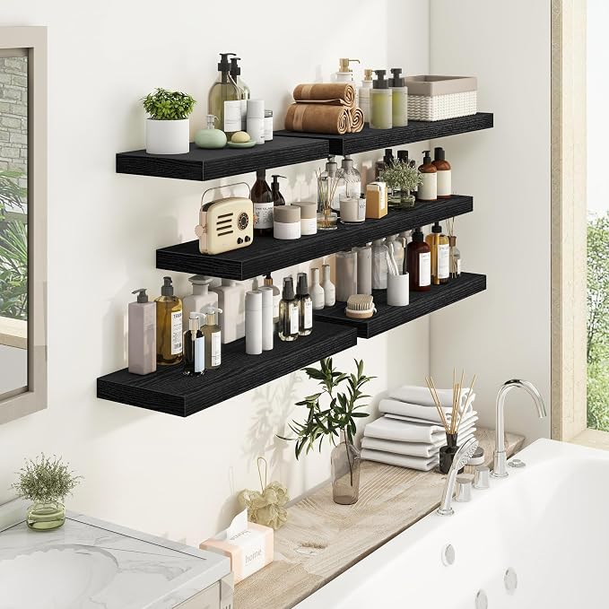 Fun Memories 48Inch Floating Shelves, 9.3Inch Deep Rustic Wall Shelves - Image 7