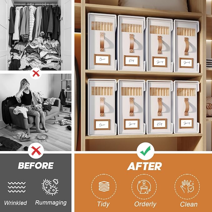 6 Pack Bed Sheet Organizers And Storage - Image 2