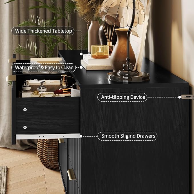 Garvee Fluted Dresser for Bedroom - Image 6