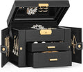 TORIBIO Jewelry Box for Women, Leather Jewelry Organizer by TORIBIO