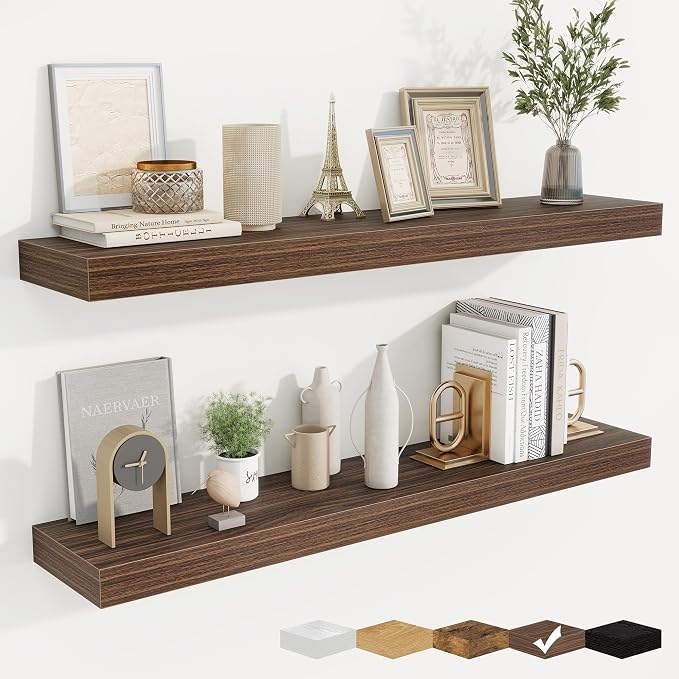 fuqing Floating Shelves for Wall, Wall Mounted Wood Floating Shelf by Fuqing