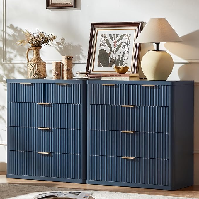 LEYAOYAO Fluted 5 Drawers Dresser by LEYAOYAO-Findtheshiningpointofyourideallife%EF%BC%81