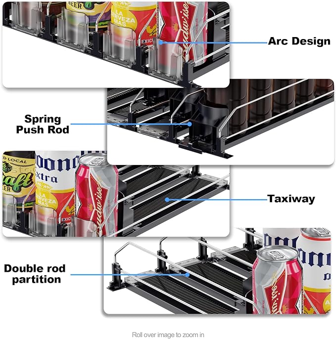 Drink Organizer for Mini Fridge, 12oz 16oz 20oz - Image 4