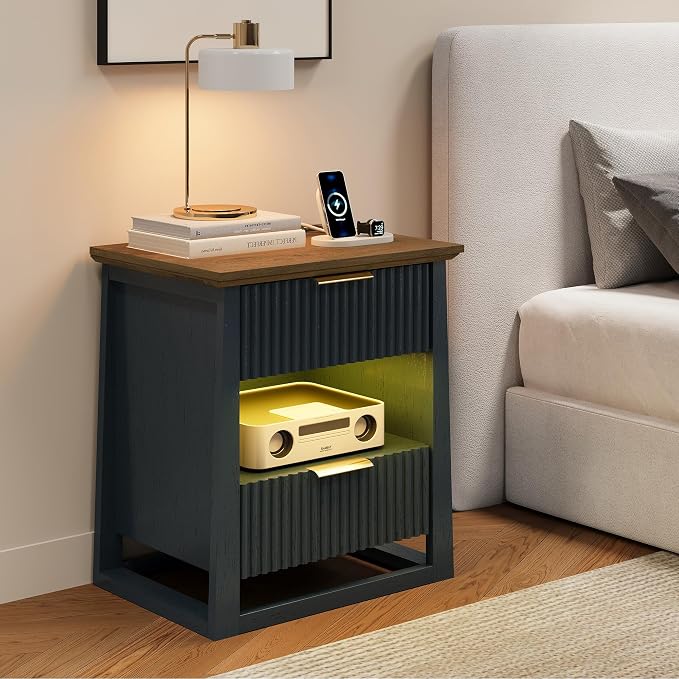 HIFYOBRO Fluted Nightstands Set of 2 - Image 4