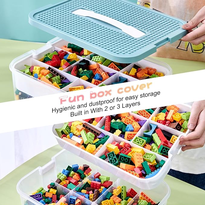 Toys Organizer Storage Case for Lego Box Kids Toy Stackable Building Blocks - Image 5