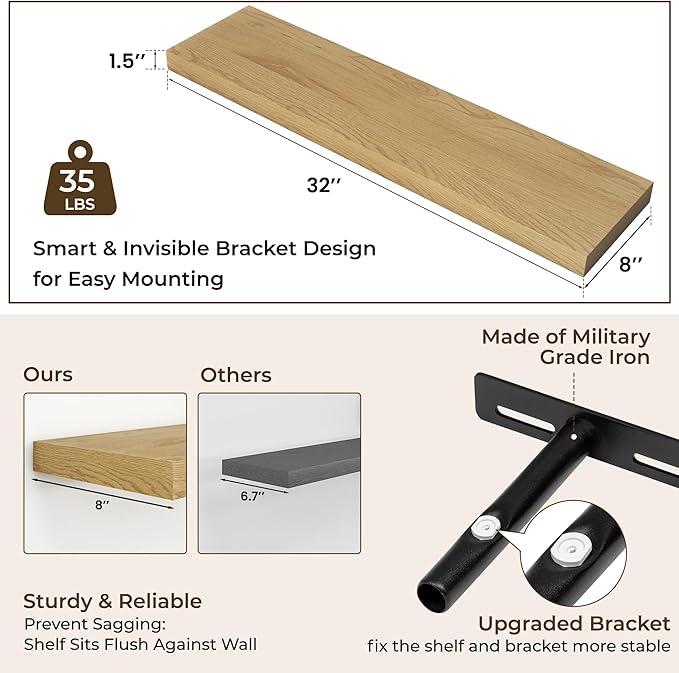 RICHFOCUS 31.5Inch Floating Shelves - Image 3