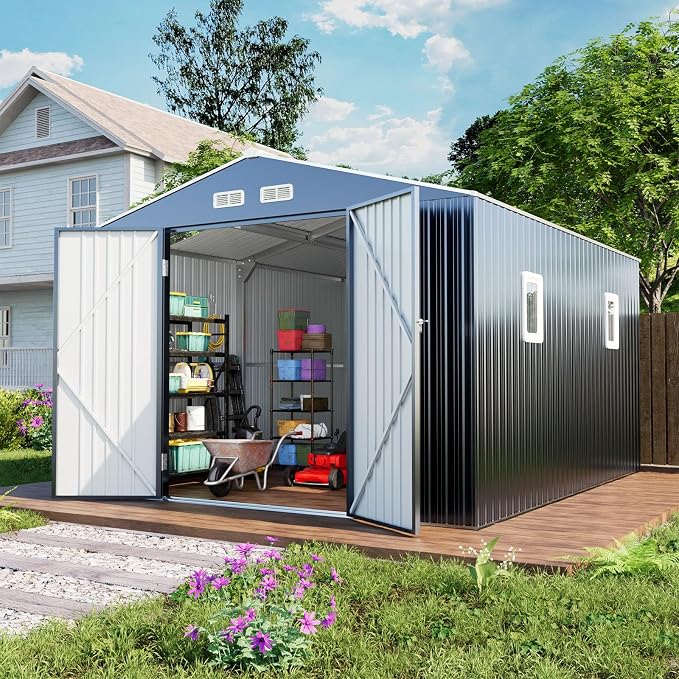 ​​10x12 Metal Shed with Floor Frame Kit & Reinforced Construction - Image 7